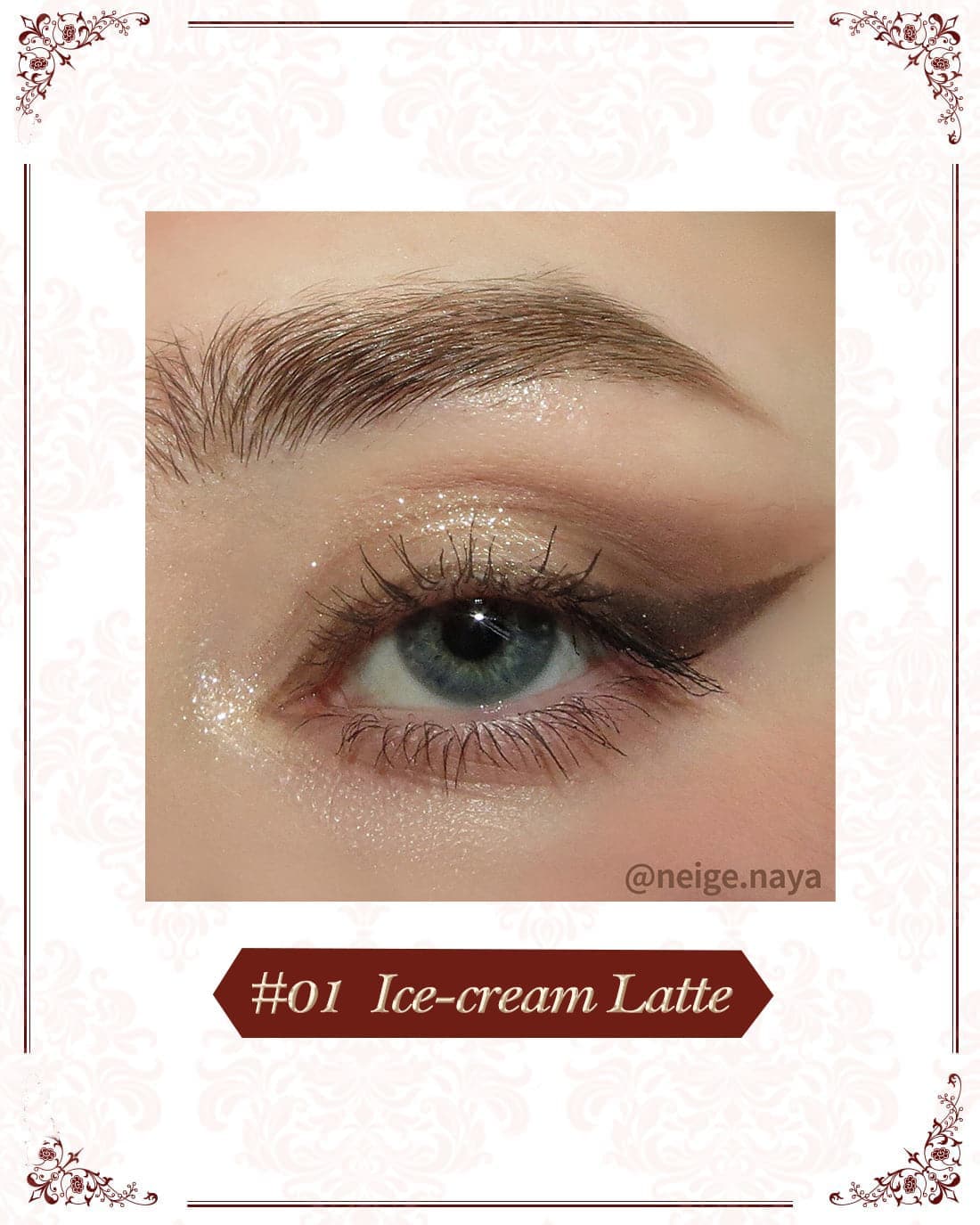 FLOWER KNOWS – STRAWBERRY ROCOCO 5 COLOR EYESHADOW PALETTE (01 Ice-cream Latte)