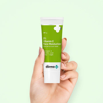 The Derma - 3% Vitamin E Face Moisturizer With Vitamin E & Lactic Acid (100g)