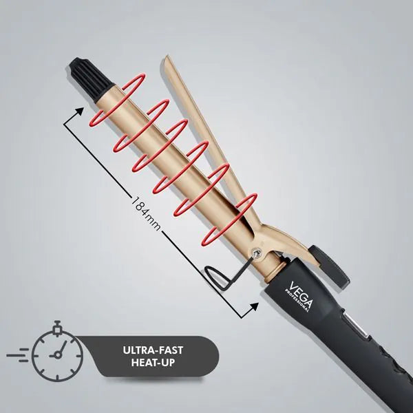 Vega – Pro Cera Curls 22mm Curling Tong  - (VPMCT 03)