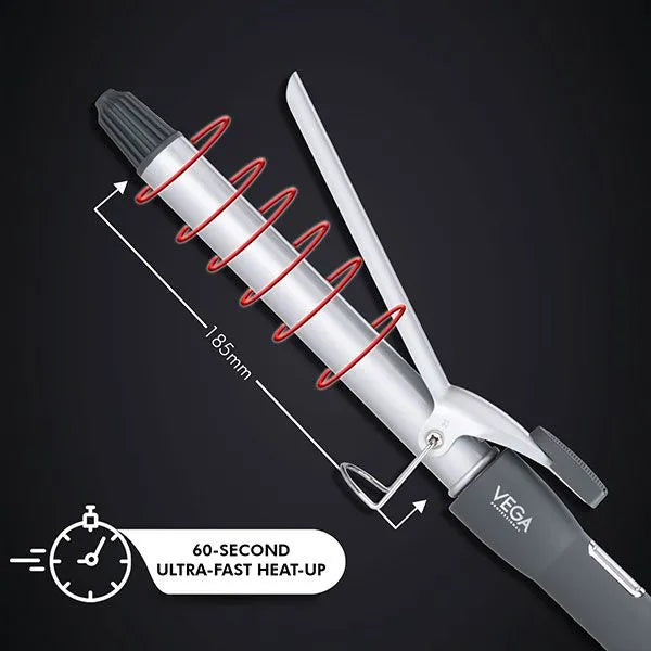 Vega – Pro Cera Curls 25mm Curling Tong - (VPMCT 04)