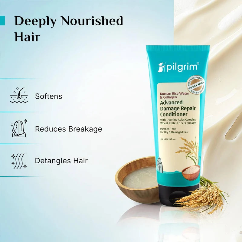 Pilgrim - Korean Rice Water & Collagen Advanced Damage Repair Conditioner (200ml)