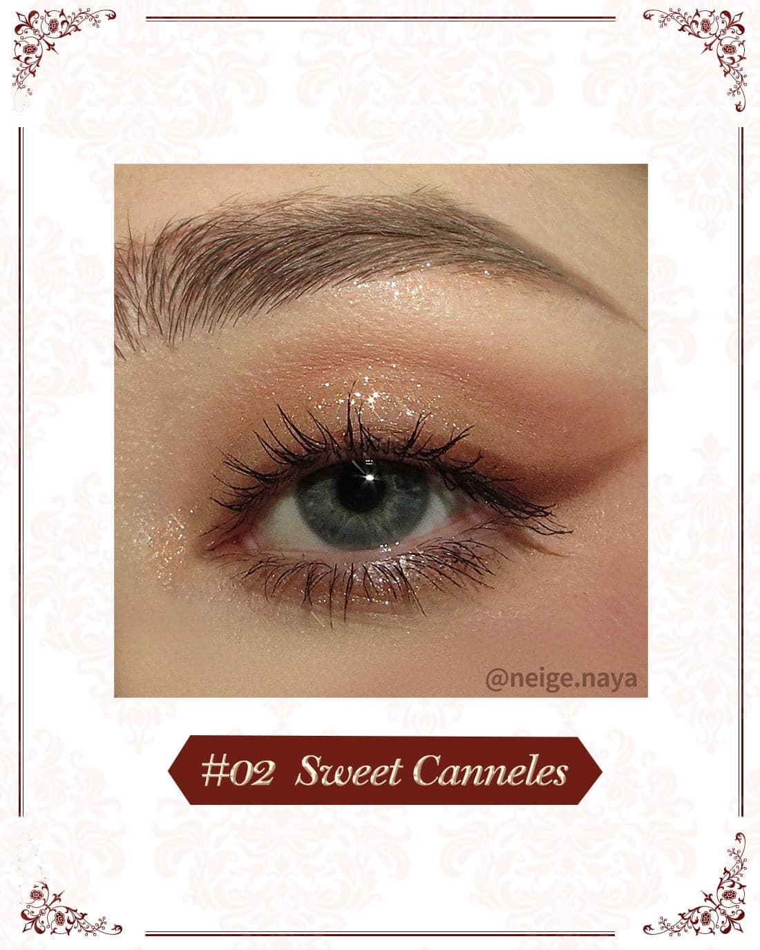 FLOWER KNOWS – STRAWBERRY ROCOCO 5 COLOR EYESHADOW PALETTE (02 Sweet Canneles)
