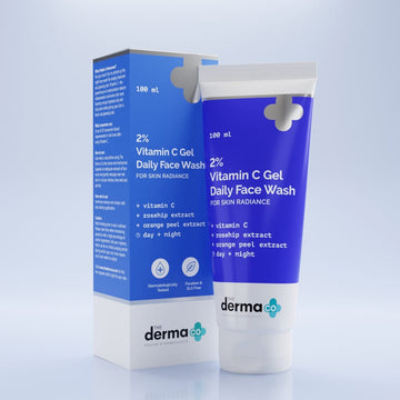Derma - 2% Vitamin C Gel Daily Face Wash with Vitamin C & Rosehip (100mL)