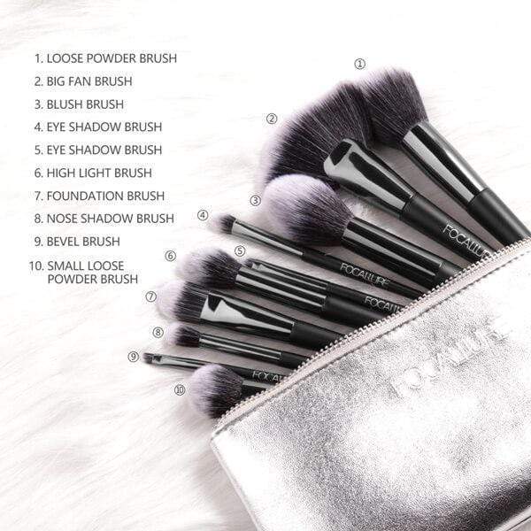 FOCALLURE - 10pcs BRUSHES BUNDLE