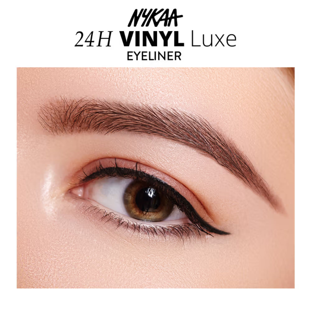 Nykaa - 24H Vinyl Luxe Eyeliner Black Granite 001 (1.7ml)