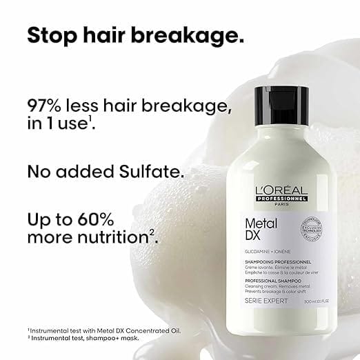 Loreal Professionnel - Metal DX Glicoamine + Ionene Professional Shampoo (300ML)