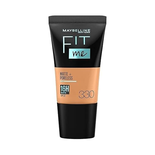 Maybelline New York Fit Me Matte+Poreless Liquid Foundation Tube SPF 22 (18mL)