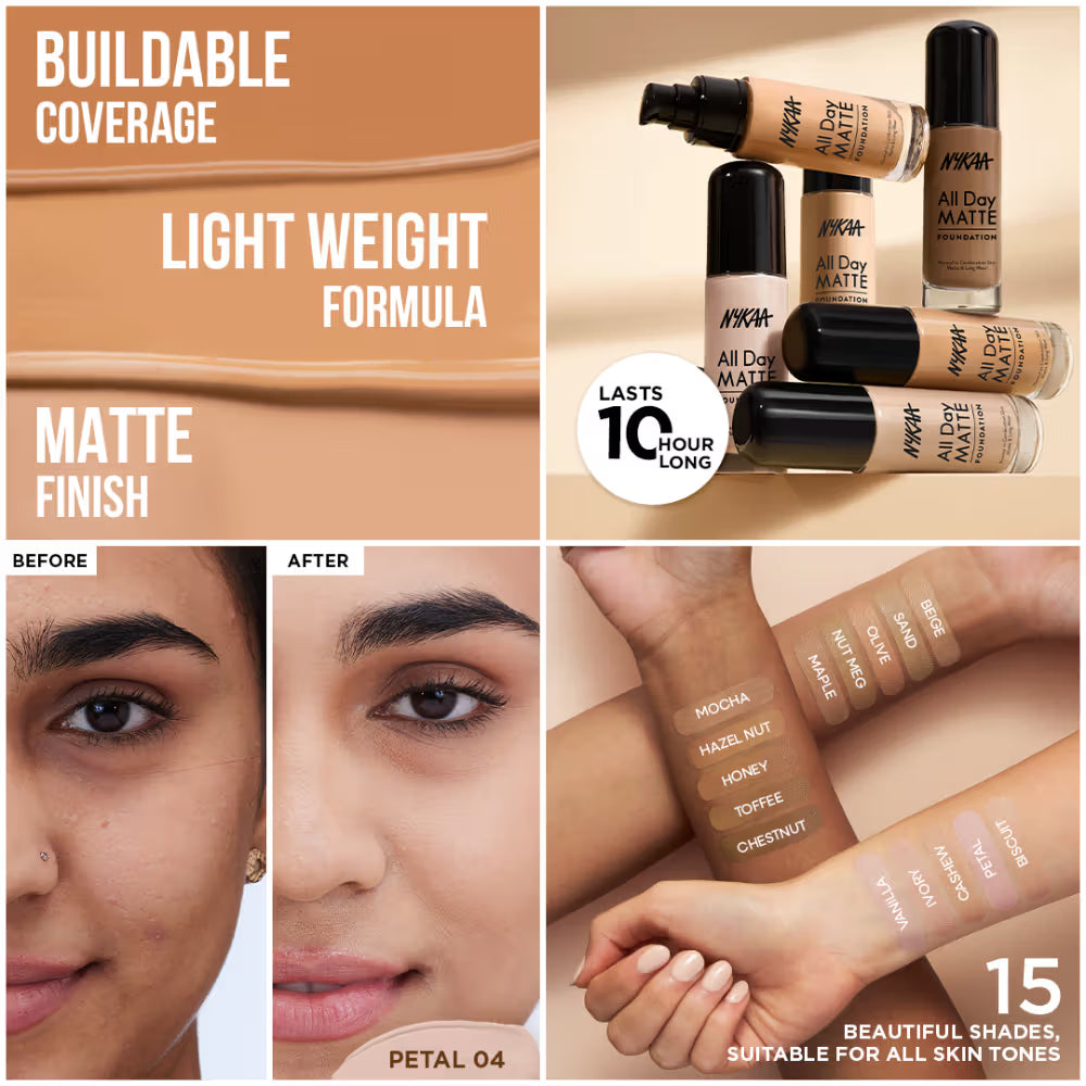 Nykaa - All Day Matte Foundation (30ml)