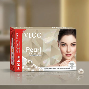 VLCC - Pearl Facial Kit + FREE Rose Water Toner Worth Rs 209 (300g + 100mL)