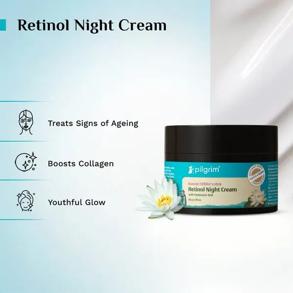 Pilgrim - Korean White Lotus Retinol Night Cream (50g)