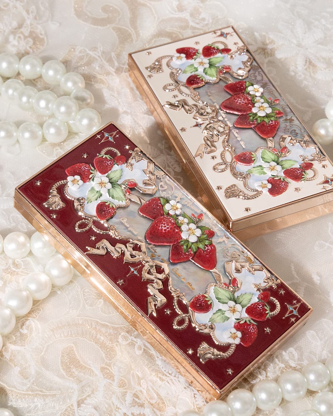FLOWER KNOWS – STRAWBERRY ROCOCO 5 COLOR EYESHADOW PALETTE (01 Ice-cream Latte)