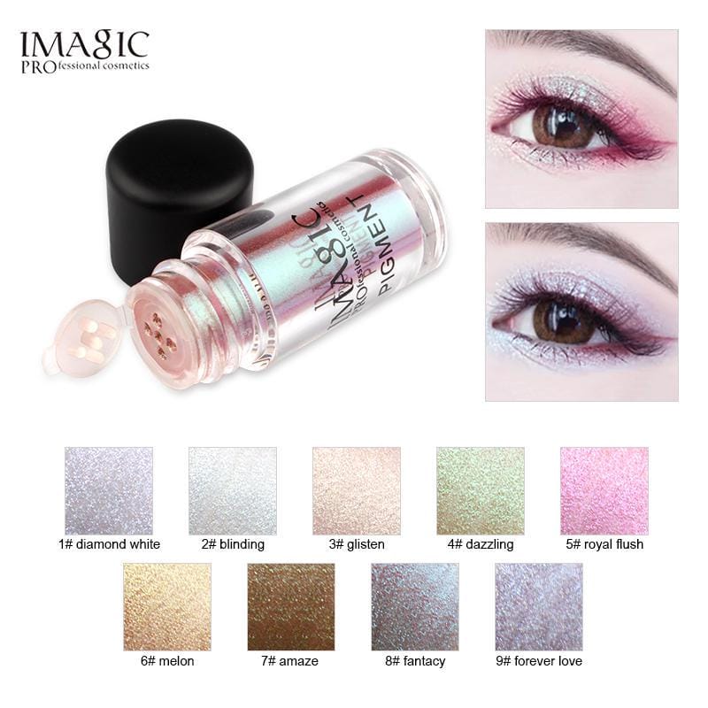 IMAGIC Glitter Eyeshadow Metallic Loose Powder Waterproof Pigments - (P1-Diamond White)