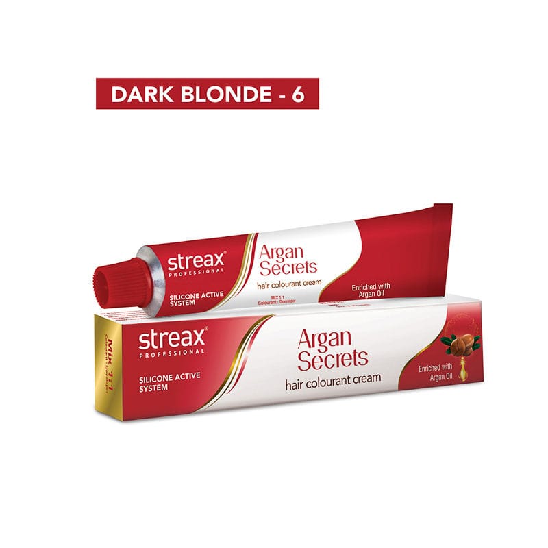 Streax Professional - Argan Secrets Hair Colourant Cream - 6 Dark Blonde (60g)