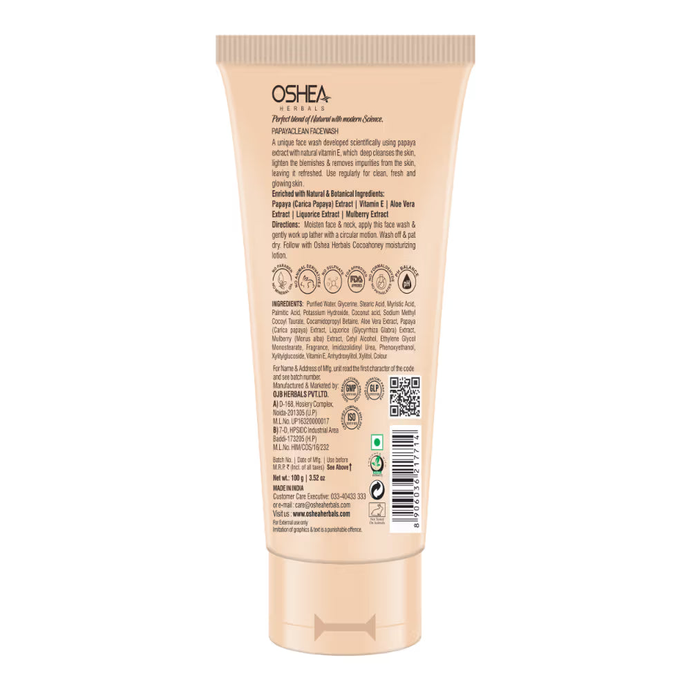 Oshea - Papayaclean Anti Blemish Face Wash  (100g)