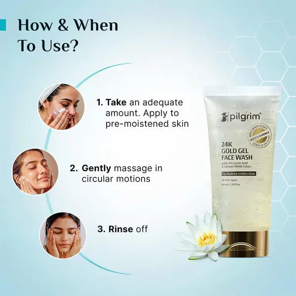 Pilgrim - 24K Gold Gel Face Wash (80ml)