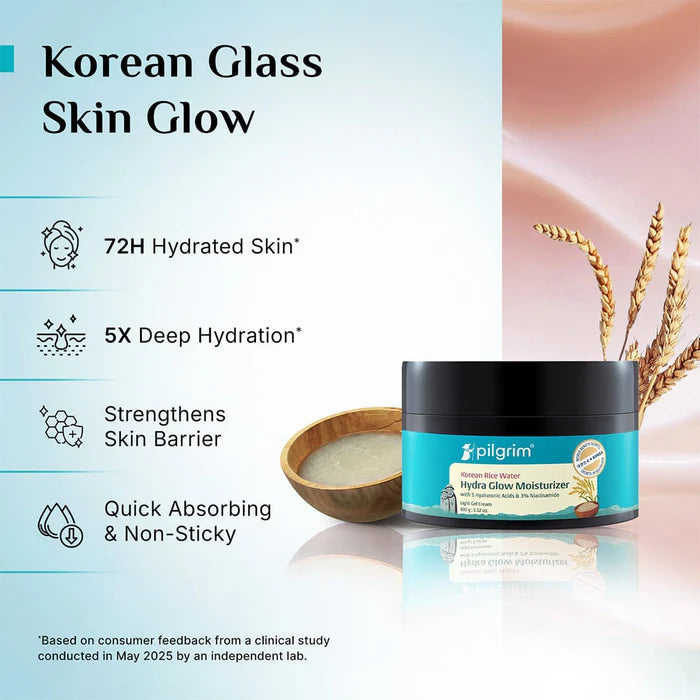 Pilgrim Korean Rice Water Hydra Glow Moisturizer (100g)