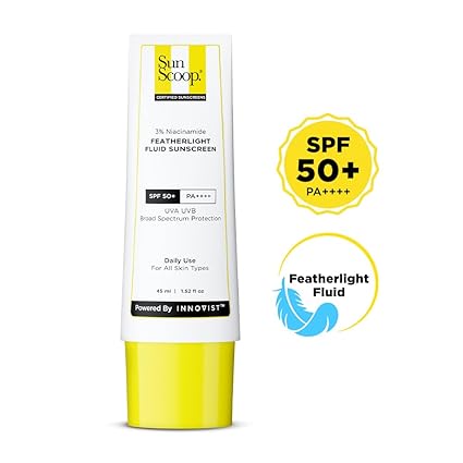 Chemist At Play – Sun Scoop 3% Niacinamide Featherlight Fluid Sunscreen SPF 50+PA++++ (45ML)