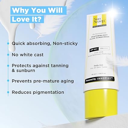 Chemist At Play – Sun Scoop 3% Niacinamide Featherlight Fluid Sunscreen SPF 50+PA++++ (45ML)