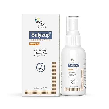 Fixderma - 2% Salicylic Acid Salyzap Body Acne Spray For Acne on Back, Shoulders, Neck & Chest