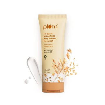 Plum - Oat & Allantoin Deep Nourish Face Wash | with Vitamin F & B5 (100mL)