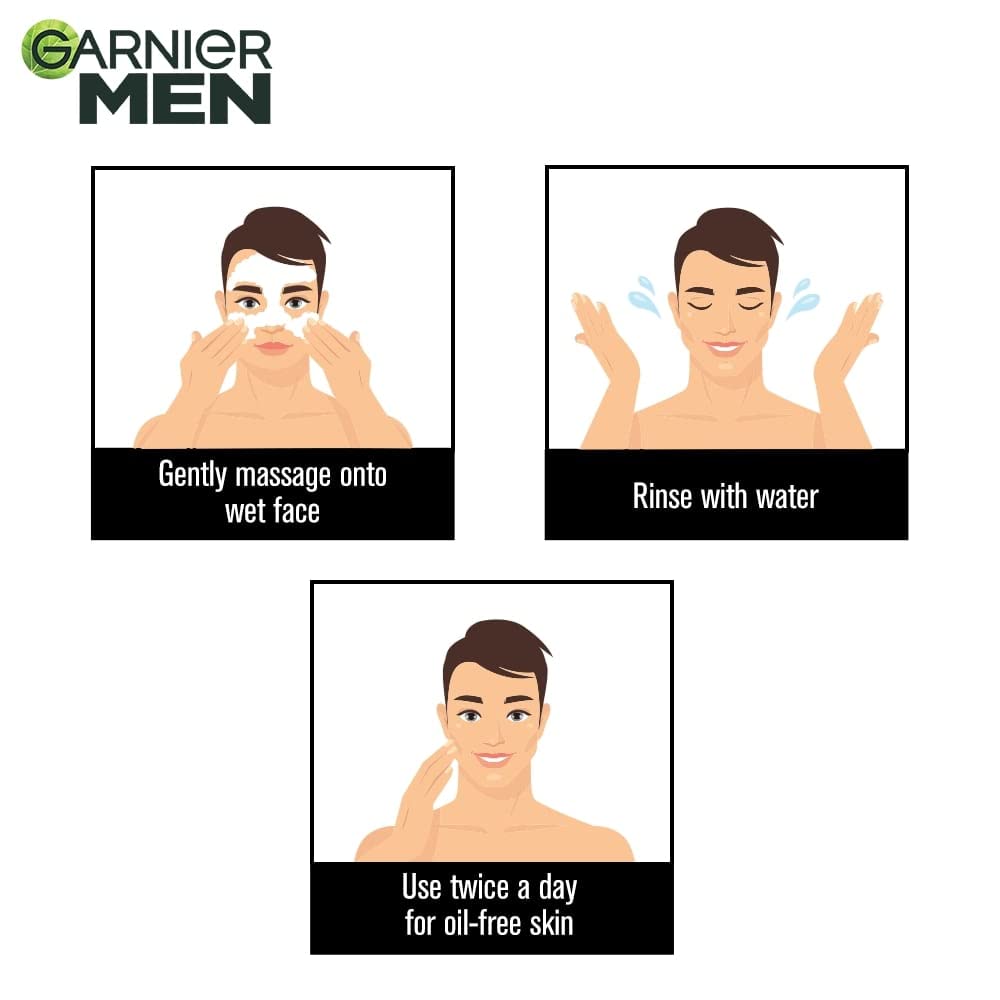 Garnier - Men Turbo Bright Anti-Pollution Double Action Facewash (150gm)