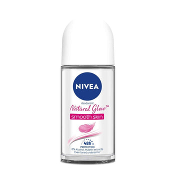 NIVEA Women Deodorant Roll On, Whitening Smooth Skin, for 48h Protection, 50mL