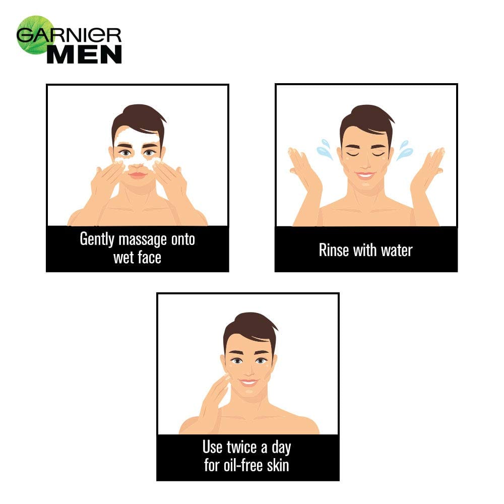 Garnier - Men Oil Clear Icy Face Wash (100g)