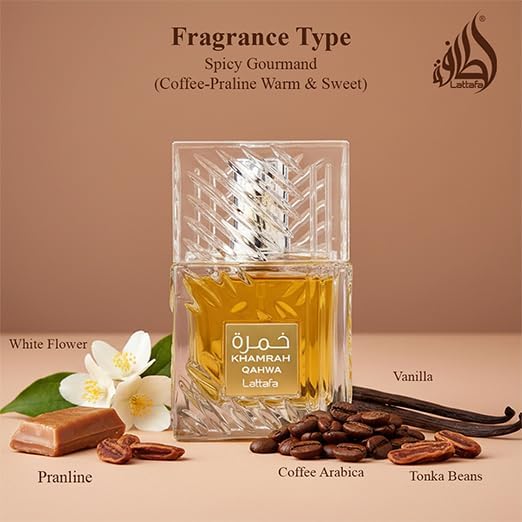 Lattafa Khamrah Qahwa Floral Eau De Parfum 100Ml Liquid For Men & Women