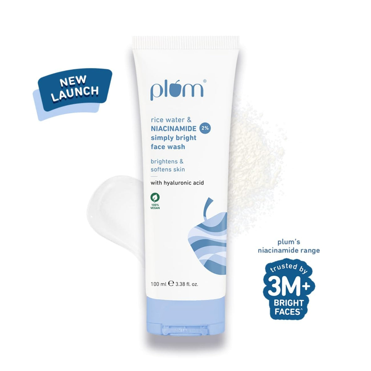 Plum - Simply Bright 2% Niacinamide Face Wash With Rice Water (100ML)