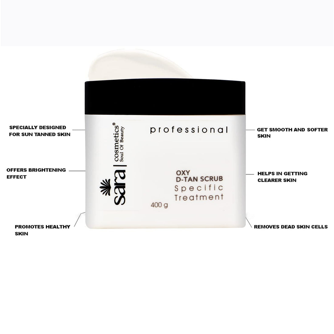SARA - SOUL OF BEAUTY OXY D-TAN SCRUB (400g)