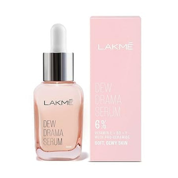 Lakme - Dew Drama Serum, 6% Vit B3, E, F & Pro-Ceramides for Skin Barrier & Dewy Radiance (30ml)