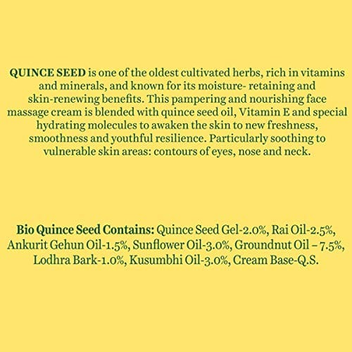 Biotique - Bio Quince Seed Nourishing Face Massage Cream For Normal To Dry Skin (50g)
