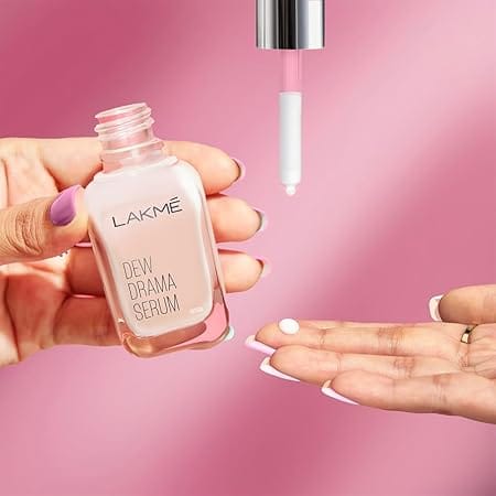 Lakme - Dew Drama Serum, 6% Vit B3, E, F & Pro-Ceramides for Skin Barrier & Dewy Radiance (30ml)
