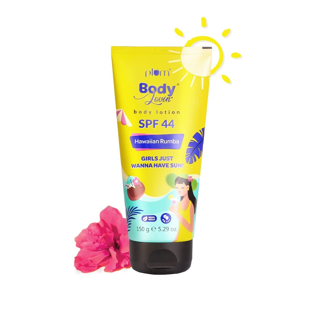 Plum - BodyLovin' Hawaiian Rumba Body Lotion | Body Sunscreen with SPF 44 PA+++ (150g)