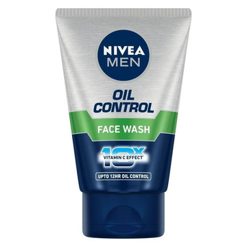 NIVEA - Men Face Wash for Oily Skin Oil Control for 5hr Oil Control with 10x Vitamin C Effect (100gm)