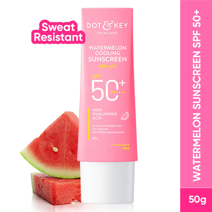 Dot & Key Watermelon Waterlight Face Sunscreen SPF 50 PA+++ No White Cast For Normal To Oily Skin (50 g)