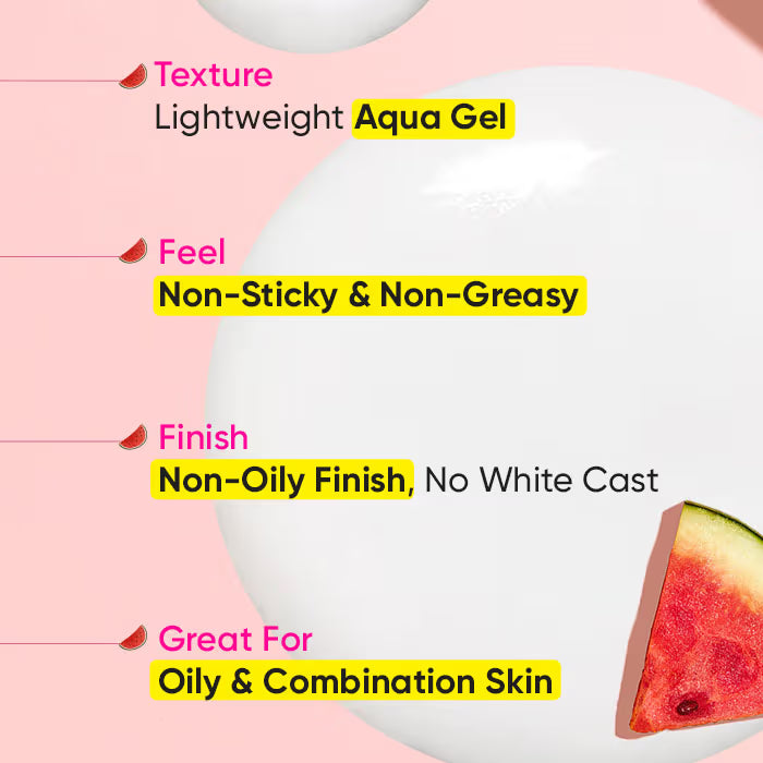 Dot & Key Watermelon Waterlight Face Sunscreen SPF 50 PA+++ No White Cast For Normal To Oily Skin (50 g)