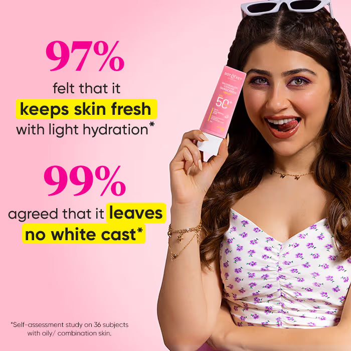 Dot & Key Watermelon Waterlight Face Sunscreen SPF 50 PA+++ No White Cast For Normal To Oily Skin (50 g)