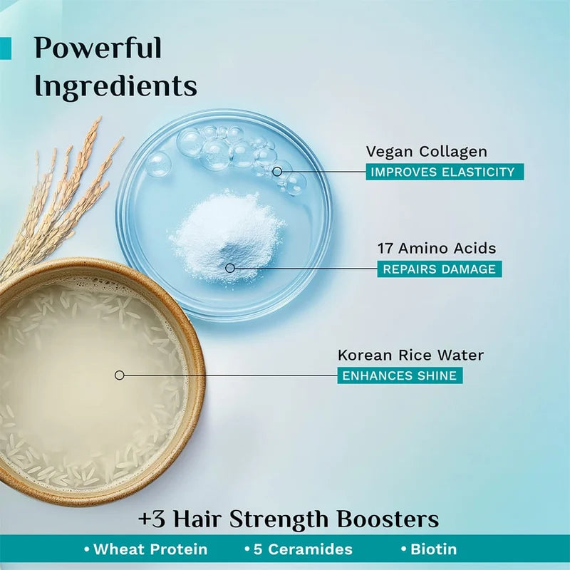 Pilgrim - Korean Rice Water & Collagen Advanced Damage Repair Hair Mask (200gm)