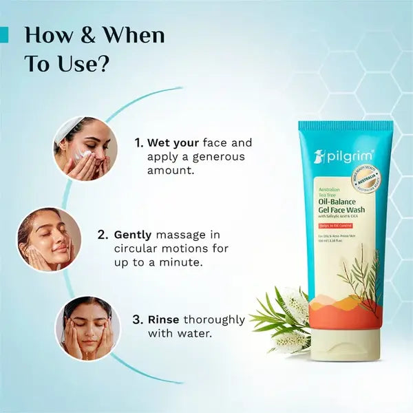 Pilgrim - Oil-Balance Gel Face Wash (100ml)