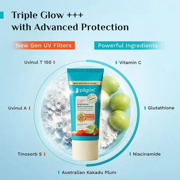 Pilgrim - Brightening Serum Sunscreen Spf50+ Pa+++ (50ml)