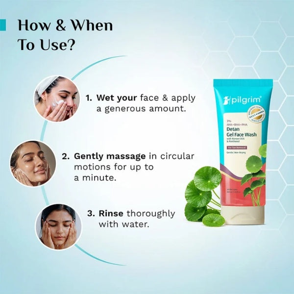 Pilgrim - Detan Gel Face Wash (100ml)
