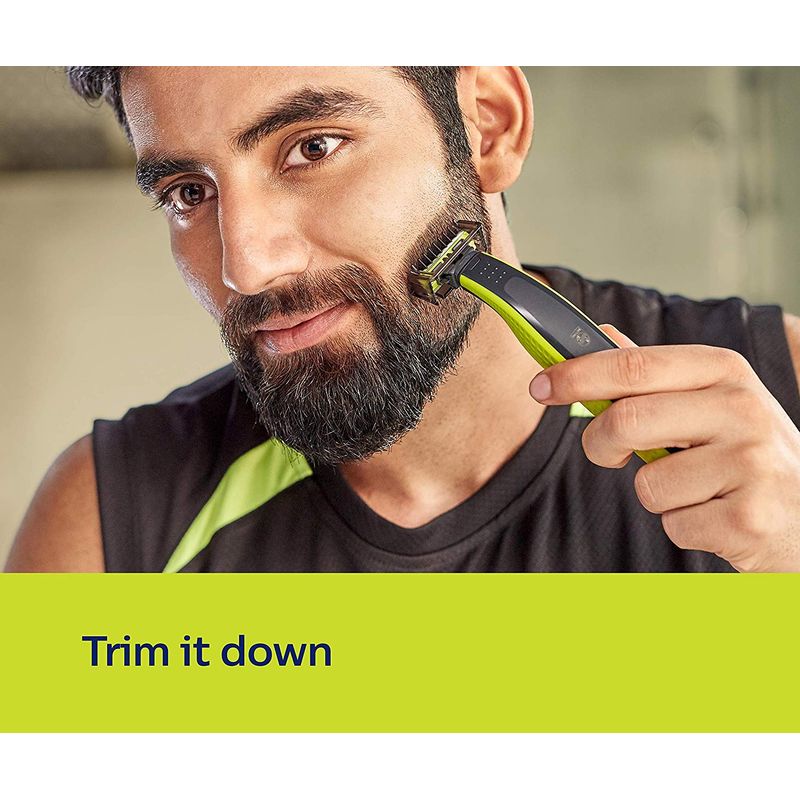 Philips - Oneblade Hybrid Trimmer And Shaver With 3 Trimming Combs (QP2525/10)
