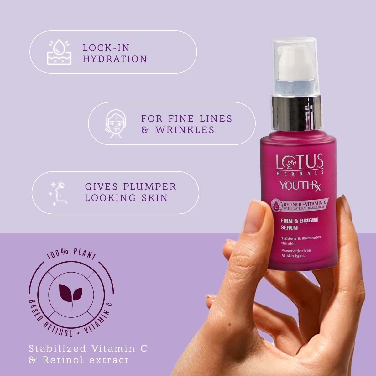 Lotus Herbals - YouthRx Firm & Bright Face Serum (30mL)
