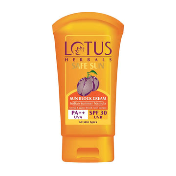 Lotus Herbals - Safe Sun Sunblock SPF 30 PA++, Sunscreen for Indian Summer Condition (100g)