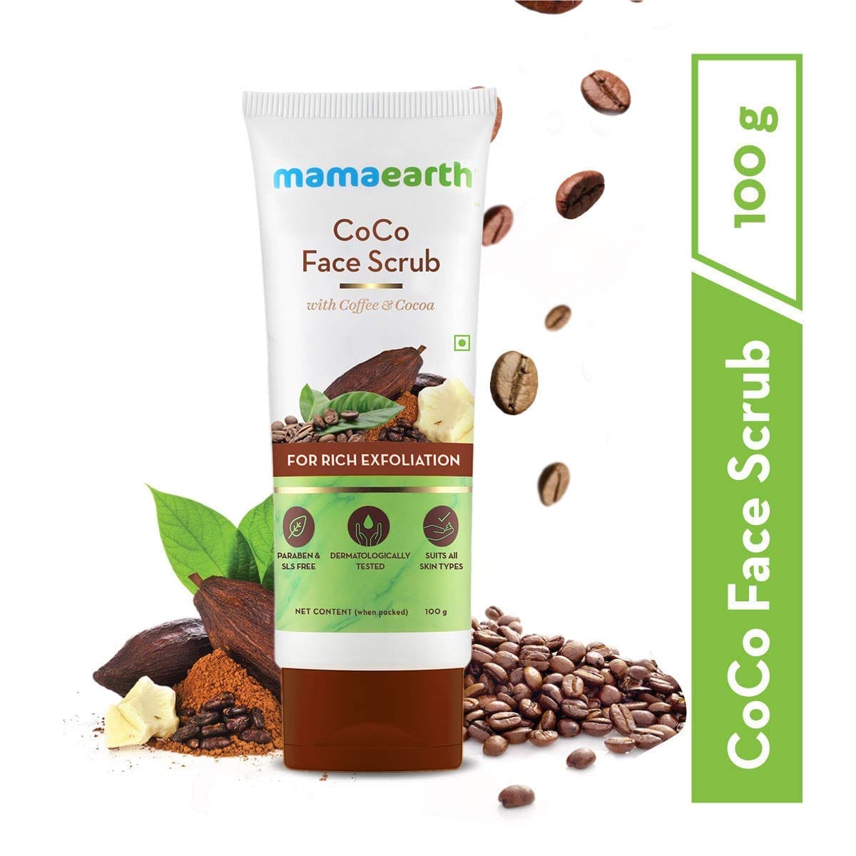 Mamaearth CoCo Face Scrub with Coffee & Cocoa for Rich Exfoliation (100g)