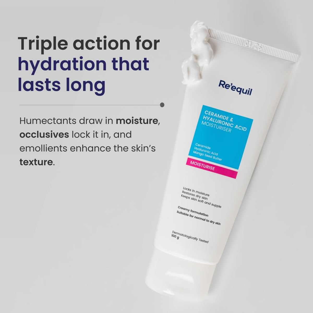 Re'equil - Ceramide & Hyaluronic Acid Moisturiser (100g)