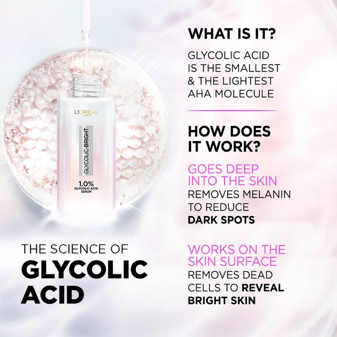 Loreal Paris - Glycolic Bright Skin Brightening Serum (15mL)