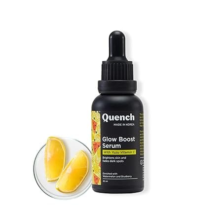 Quench - Vitamin C Glow Boost Face Serum with 5% Ethyl Ascorbic Acid Brightening Serum for Dark Spots & Uneven Skin (30ml)