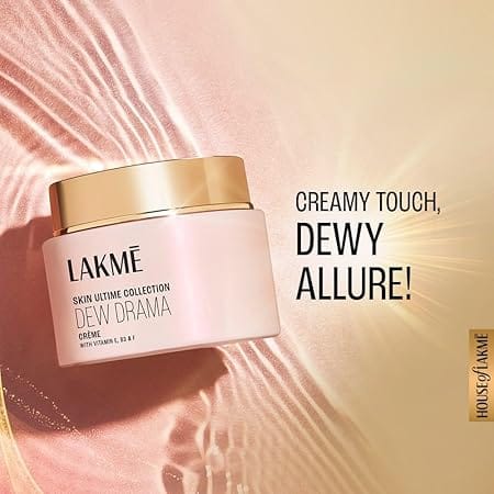 Lakme - Dew Drama Gel Cream, Pro-Ceramides, Vit E + Vit B + Vit F (50g)